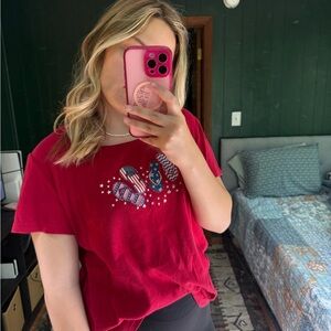 Women's Red patriotic Shirt